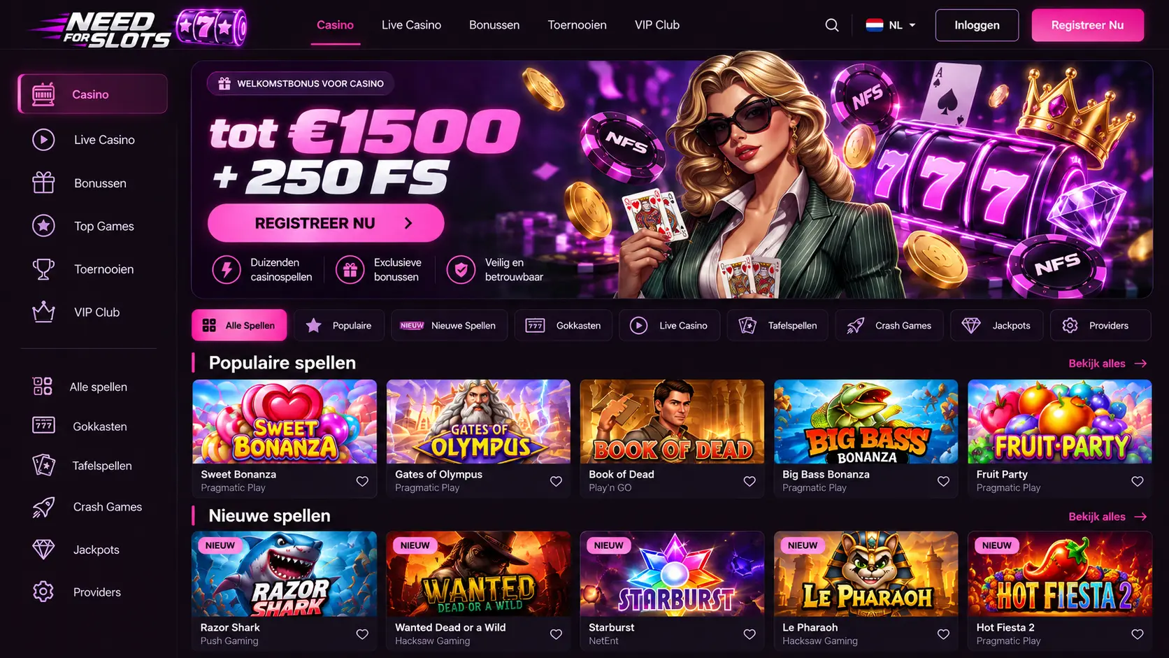 Needforslots Casino Review Nederland: Games, Bonus en Mobiel image 3
